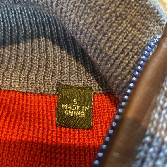 ORVIS Merino Wool 1/4 Zip Sweater Blue Size SMALL - Picture 9 of 11